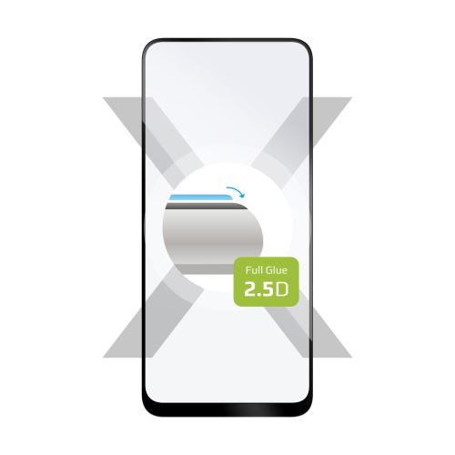Ochranné tvrzené sklo FIXED Full-Cover pro Motorola G8, lepení přes celý displej, černé