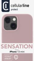 Ochranný silikonový kryt Cellularline Sensation pro Apple iPhone 13 Mini, starorůžový (5)