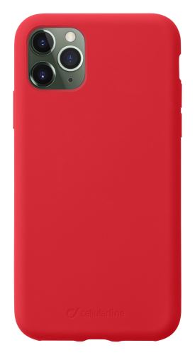 Ochranný silikonový kryt CellularLine SENSATION pro Apple iPhone 11 Pro, červený