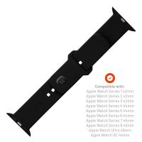 Set silikonových řemínků FIXED Silicone Sporty Strap pro Apple Watch 42/44/45mm, černý (3)
