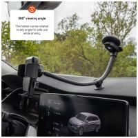 Univerzální držák do auta FIXED Iconiq Flex XL s flexibilní ohebnou nohou na sklo nebo na palubní desku, černý (9)