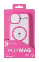 Zadní kryt Cellularline Pop Mag s podporou Magsafe pro Apple iPhone 15, čirý / růžový (1)