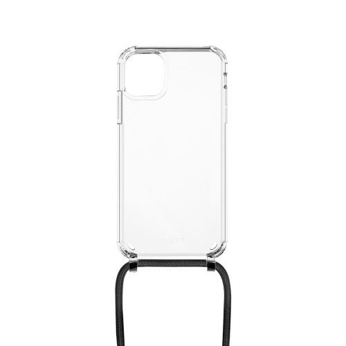 Pouzdro FIXED Pure Neck s černou šňůrkou na krk pro Apple iPhone 11