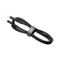 Krátký nabíjecí a datový Liquid silicone kabel FIXED s konektory USB-C/USB-C a podporou PD, 0.5m, USB 2.0, 60W, černý