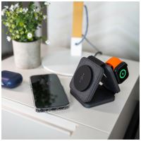 Bezdrátová skládací nabíječka 3v1 FIXED MagFlex s podporou MagSafe, 15W+5W+2.5W, šedá (11)