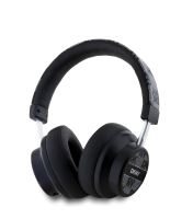 DKNY PU Leather Checkered Pattern Wireless Headphone Black