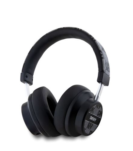 DKNY PU Leather Checkered Pattern Wireless Headphone Black
