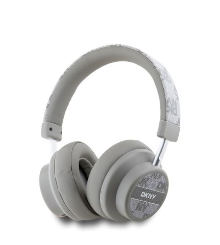 DKNY PU Leather Checkered Pattern Wireless Headphone Biege