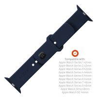 Set silikonových řemínků FIXED Silicone Sporty Strap pro Apple Watch Ultra 49mm, modrý (3)