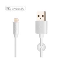 Datový a nabíjecí kabel FIXED s konektory USB/Lightning, 1 metr, MFI certifikace, bílý