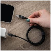 Nabíjecí a datový kabel FIXED s displejem s konektory USB-C/USB-C a podporou PD, 1.2m, USB 2.0, 100W, černý (8)