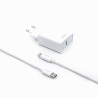 Set síťové nabíječky FIXED s USB-C výstupem a USB-C/USB-C kabelu, podpora PD, 1 metr, 18W, (1)