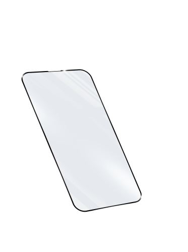 Ochranné tvrzené sklo pro celý displej Cellularline CAPSULE pro Apple iPhone 14, černé