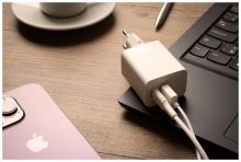 Síťová nabíječka FIXED Mini s USB-C a USB výstupem, podpora PD, 45W, bílá (6)