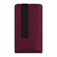 Univerzální pouzdro FIXED Lucca se zavíracím popruhem pro telefony do 6,6", vínové (1)