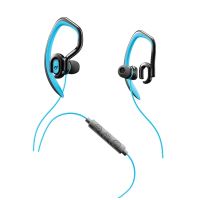 Sportovní in-ear stereo sluchátka CELLULARLINE SPORT JUMP s externím hákem, AQL® certifikace, 3,5 mm jack, modrá