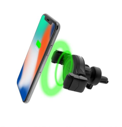 Univerzální držák s bezdrátovým nabíjením FIXED Roll do mřížky ventilace, černý