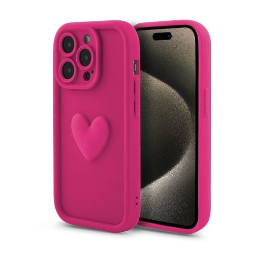 Pouzdro Back Case Heart iPhone XR, růžová